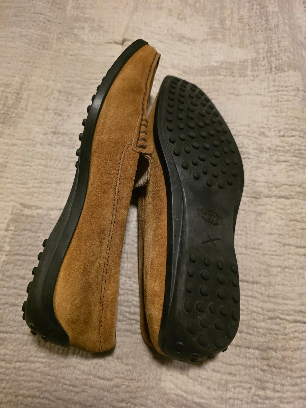 Tod's Chestnut Suede Bit Loafers